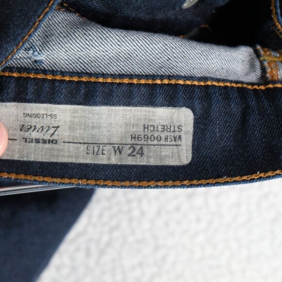 Diesel Jeggings Womens 24 Blue Livier SS Legging Stretch Skinny Dark Wash - Picture 9 of 12